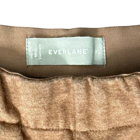 Everlane Heather Auburn Brown Dream Pant Knit Cropped Vertical Seam Pants sz XS - Picture 3 of 12